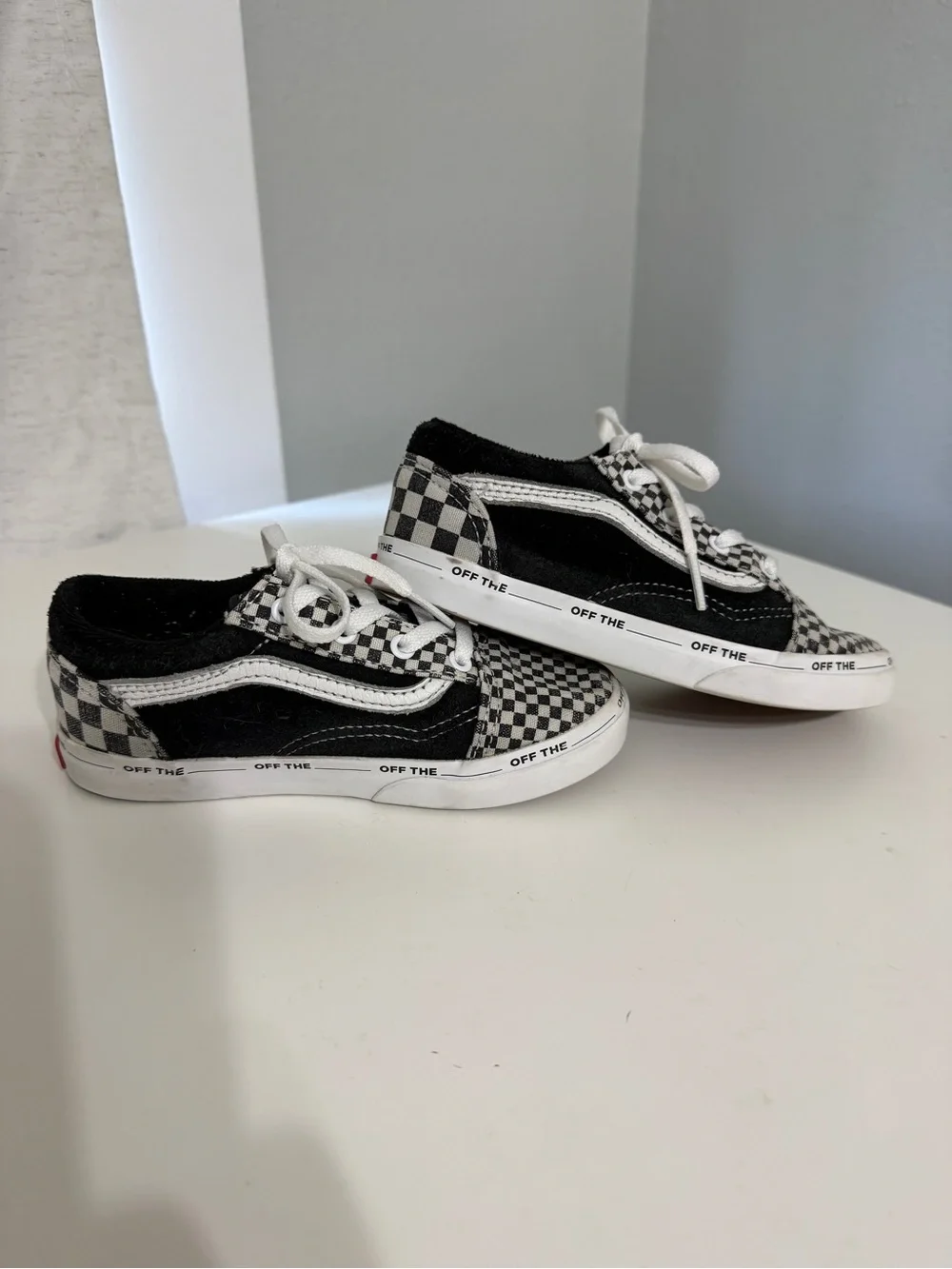 VANS Old Skool Black White Checkerboard Canvas Low Top Lace Up Sneaker Toddler10
